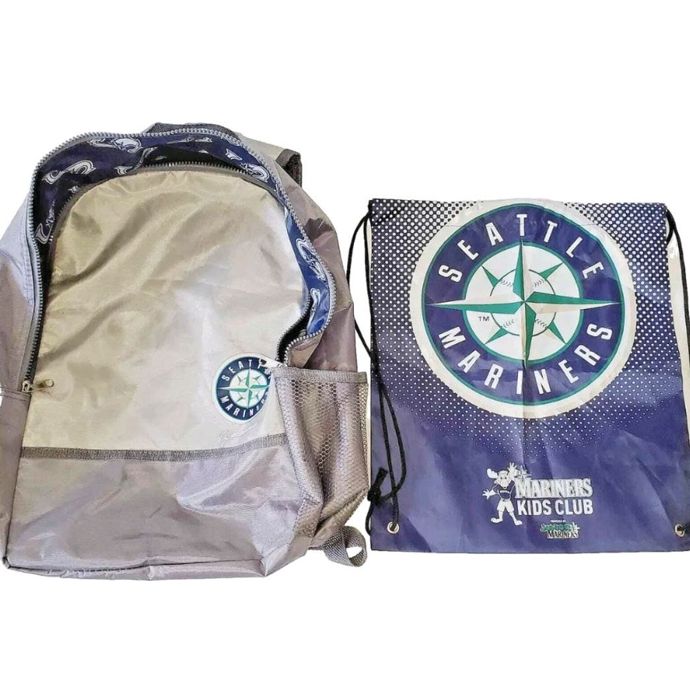 LNew-Seattle Mariners / Boeing Backpack w/ Mariners Kids Club Drawstring Bag